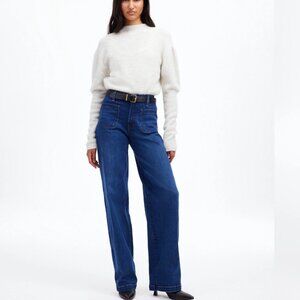 Madewell The Emmett Wide-Leg Jean: Patch Pocket - Allentown Wash - Sz 25